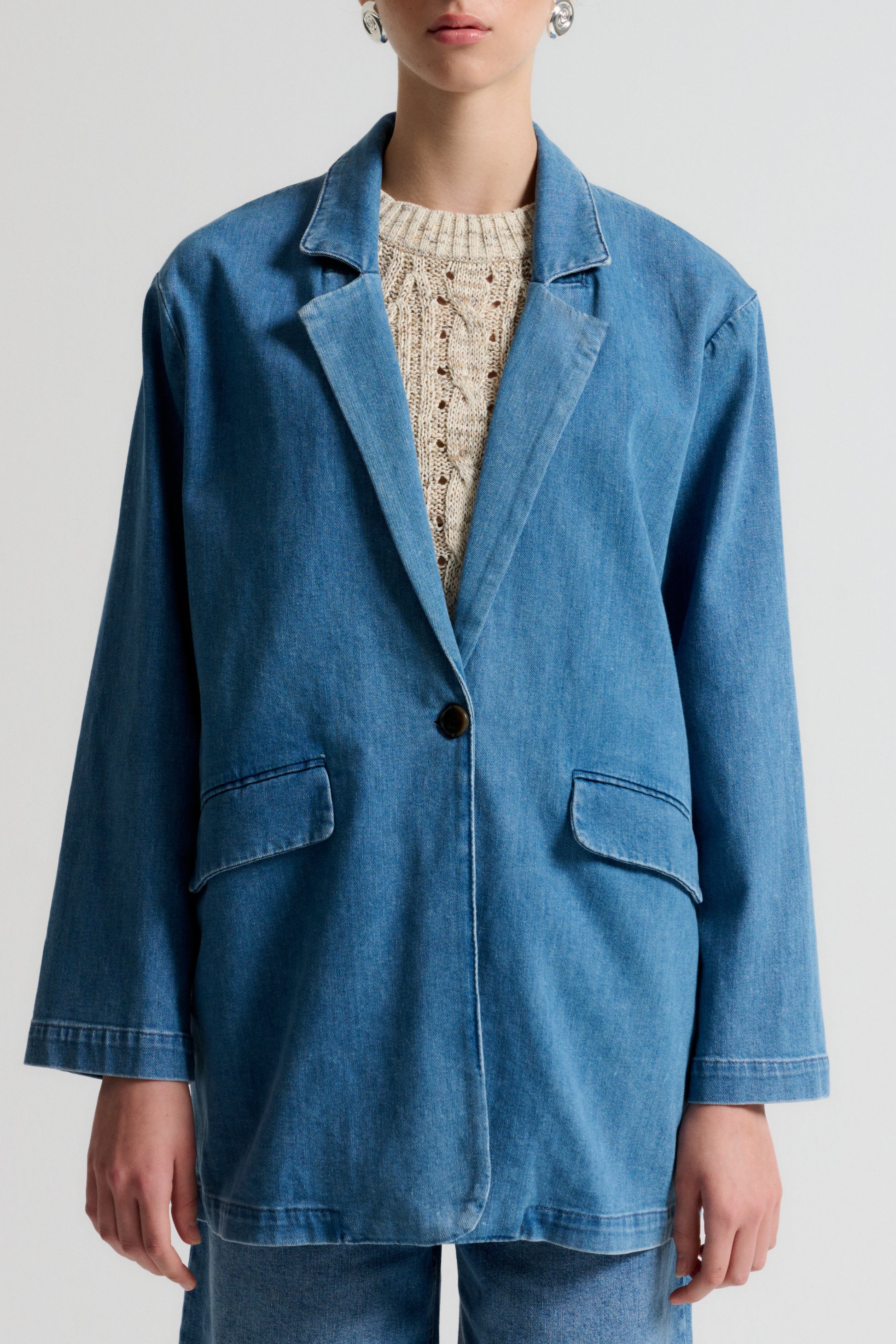 IVY Copenhagen IVY-Ada Boxy Blazer Wash Garda Coats & Jackets 51 Denim Blue