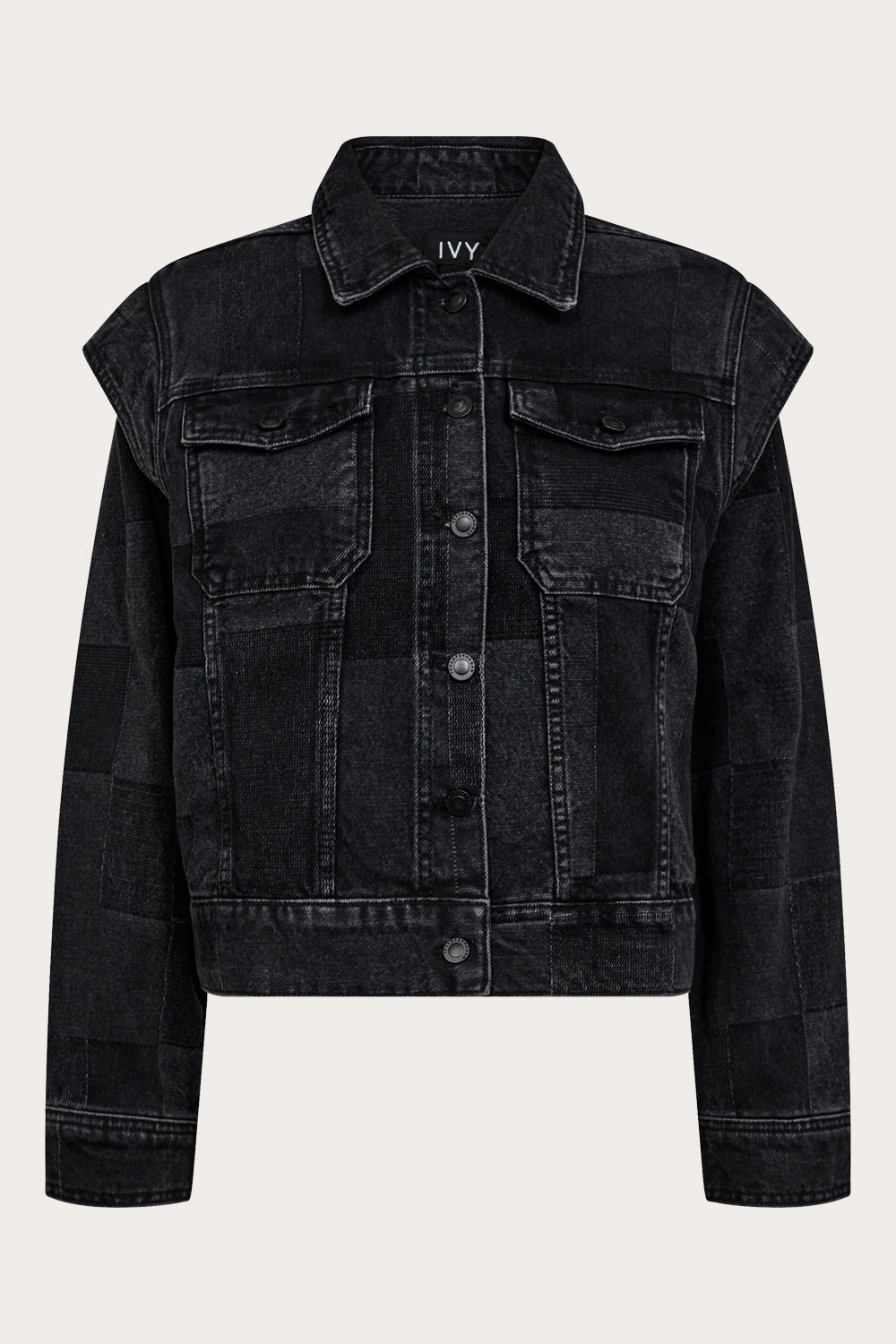IVY Copenhagen IVY-Bria Patchwork Jacket Wash Black Coats & Jackets 9 Black