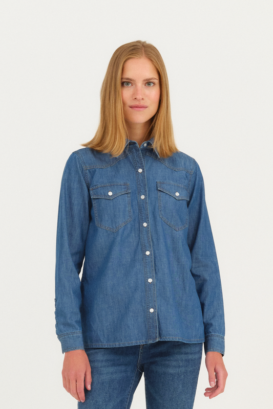 IVY Copenhagen IVY-Ora Shirt Wash Vintage Denim Shirts & Blouses 51 Denim Blue
