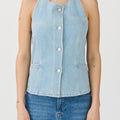 IVY Copenhagen IVY-Alba Halterneck Top Wash Le Havre Shirts & Blouses 51 Denim Blue