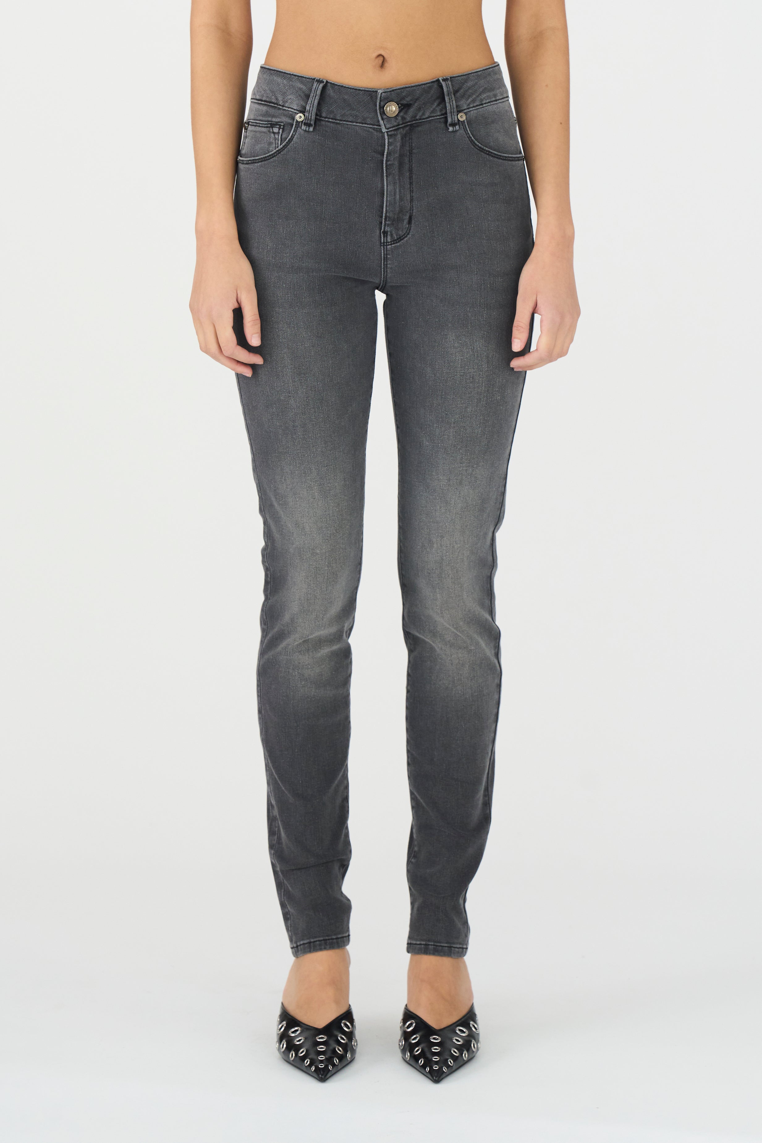 IVY Copenhagen IVY-Alexa Cropped Jeans Wash London Grey Jeans & Pants 8 Grey