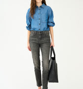 IVY Copenhagen IVY-Alexa Cropped Jeans Wash Westport Black Jeans & Pants 8 Grey