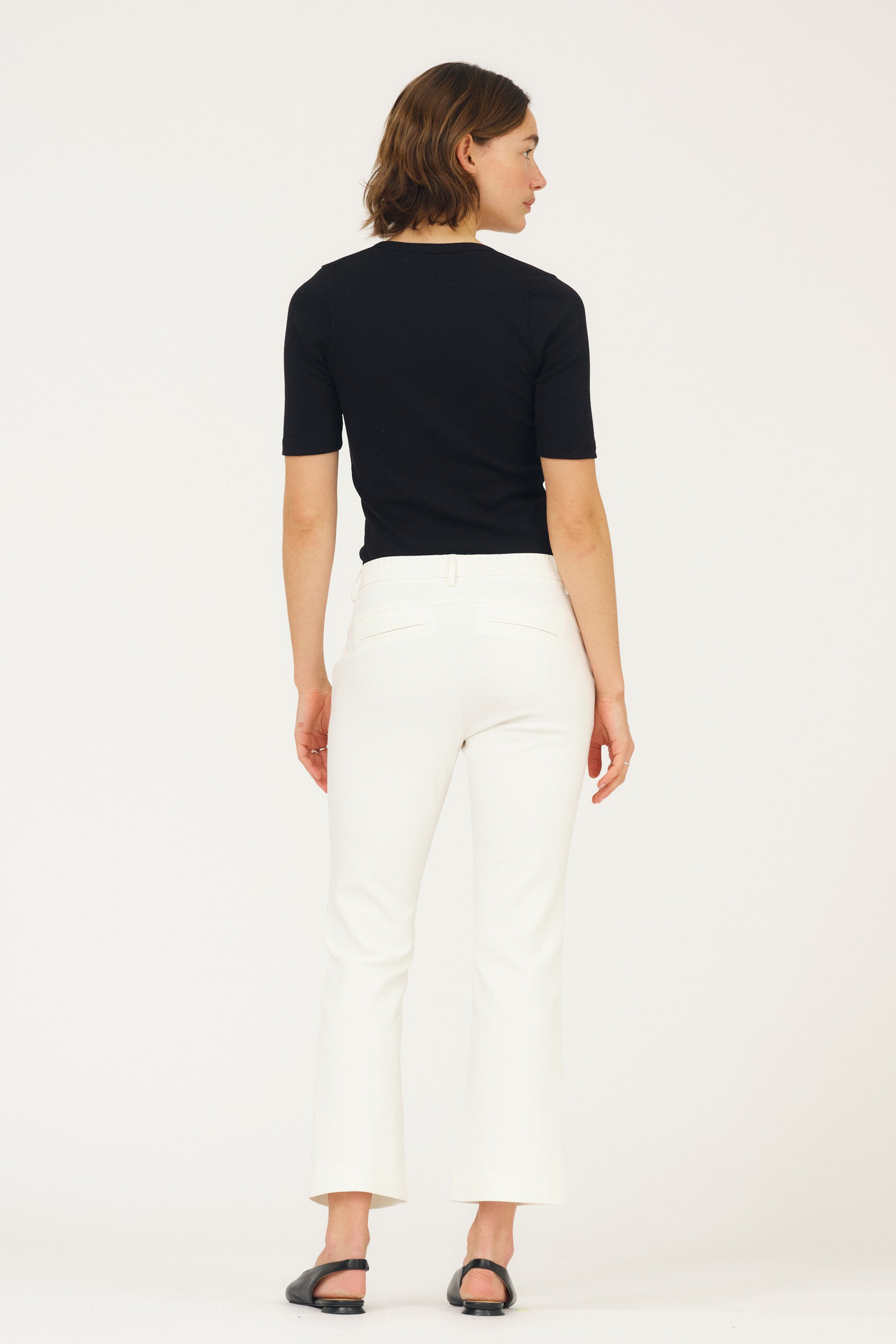 IVY Copenhagen IVY-Alice Cropped Flare Pant Jeans & Pants 03 Ecru