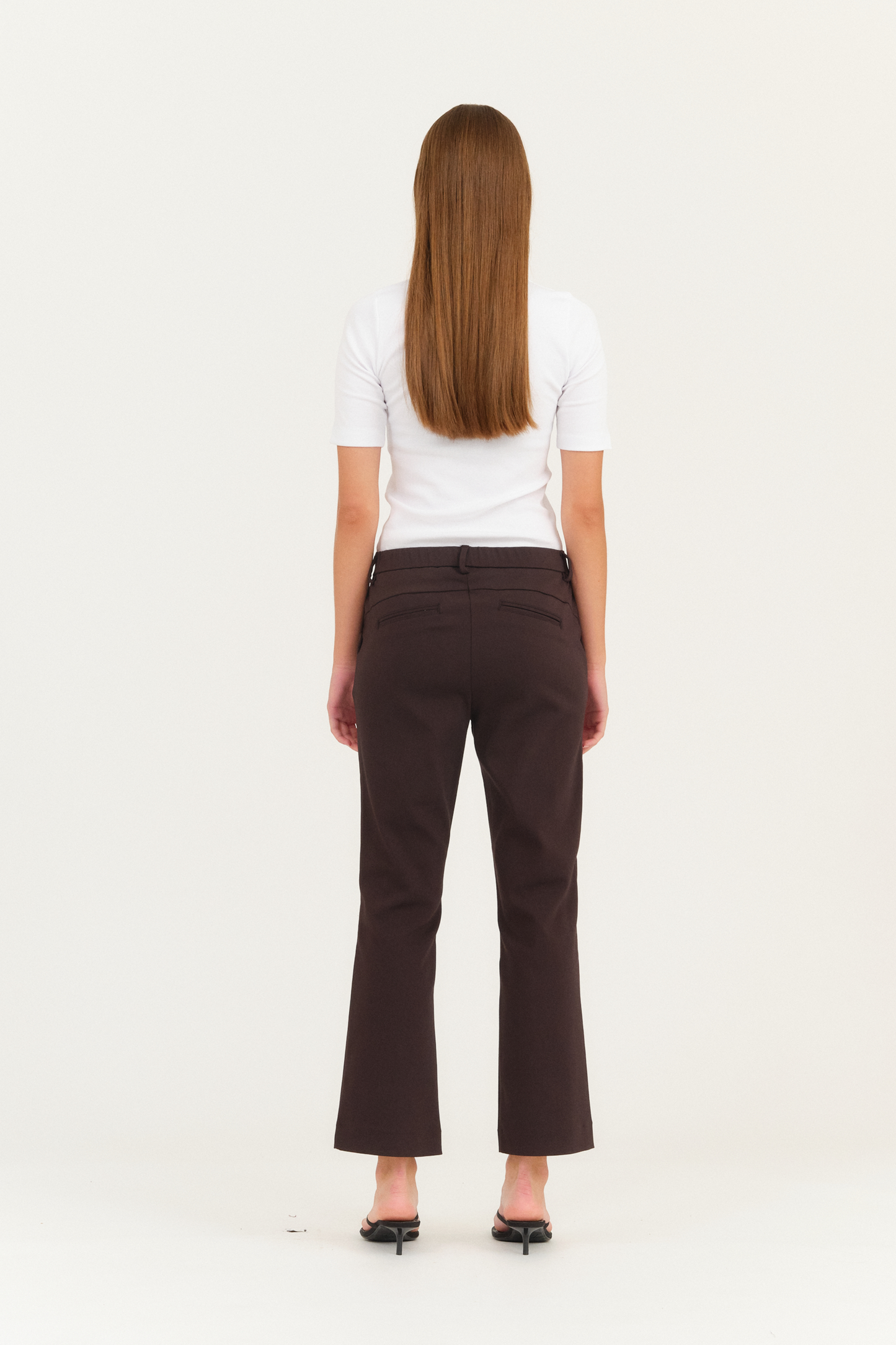 IVY Copenhagen IVY-Alice Cropped Flare Pant Jeans & Pants 725 Dark Toffee Brown