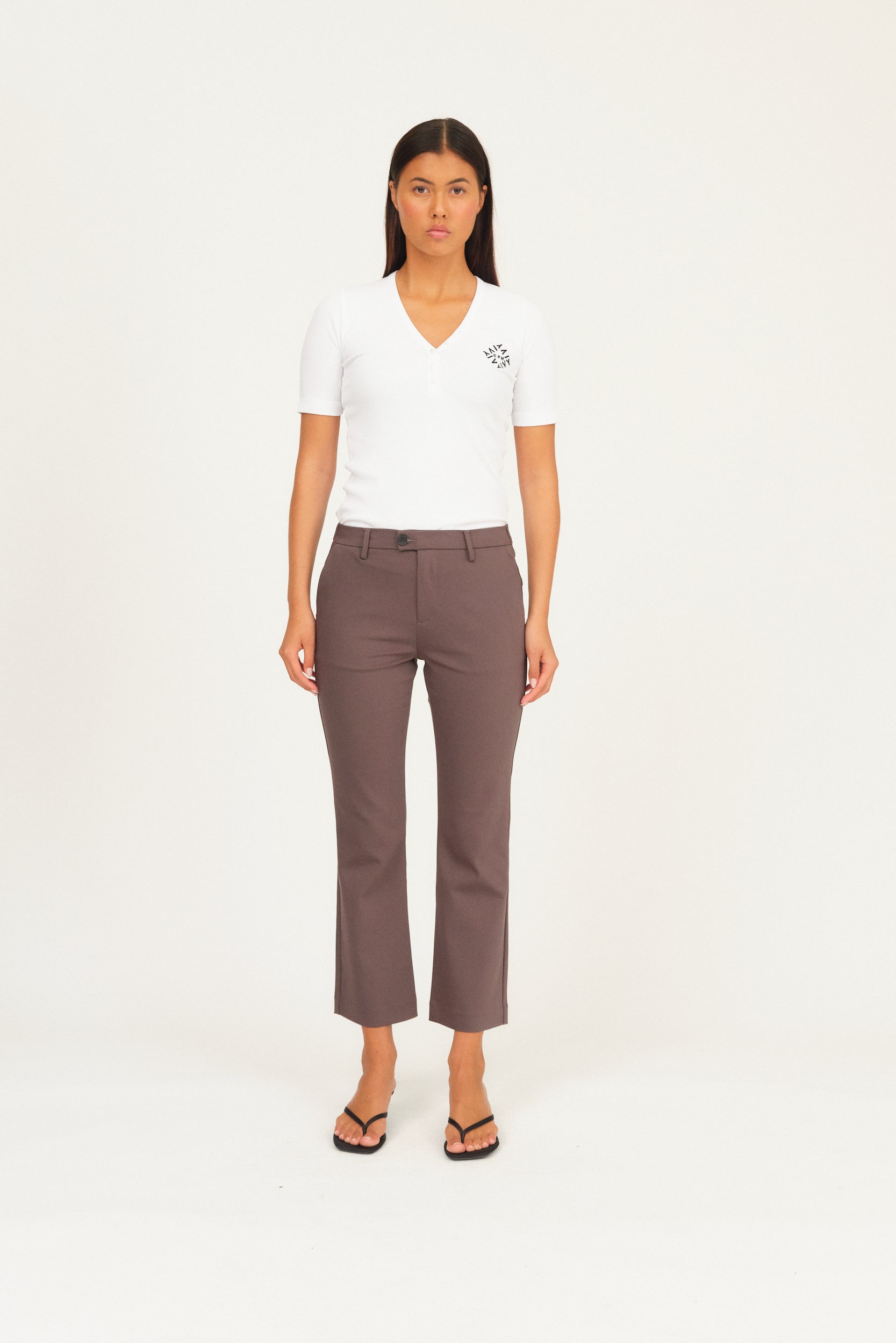IVY Copenhagen IVY-Alice Cropped Flare Pant Jeans & Pants 807 Stone Grey