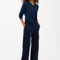 IVY Copenhagen IVY-Alice Wide Cord Pant Jeans & Pants 523 Deep Navy Blue