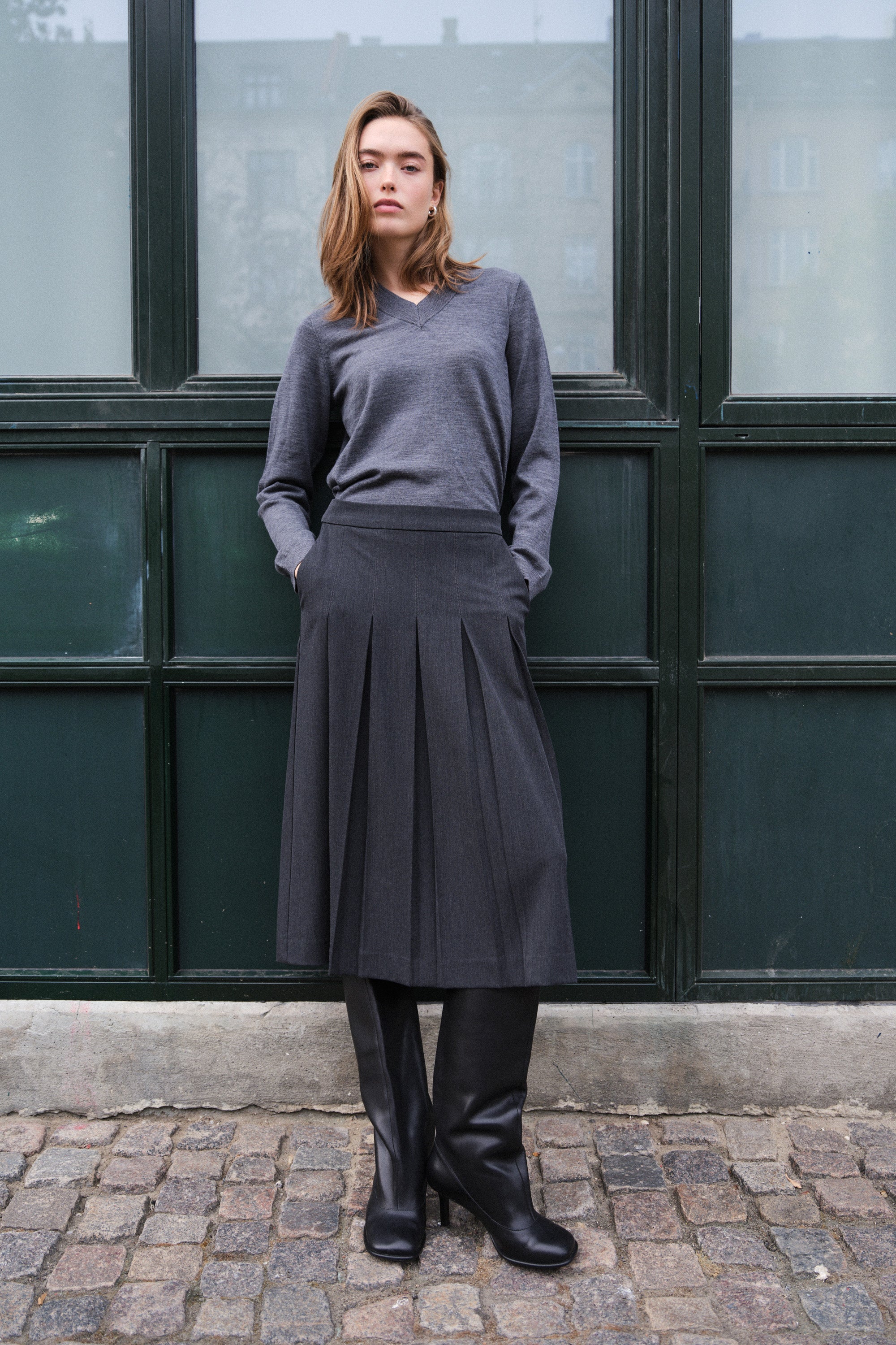 IVY Copenhagen IVY-Andrea Pleat Skirt Skirt 8 Grey