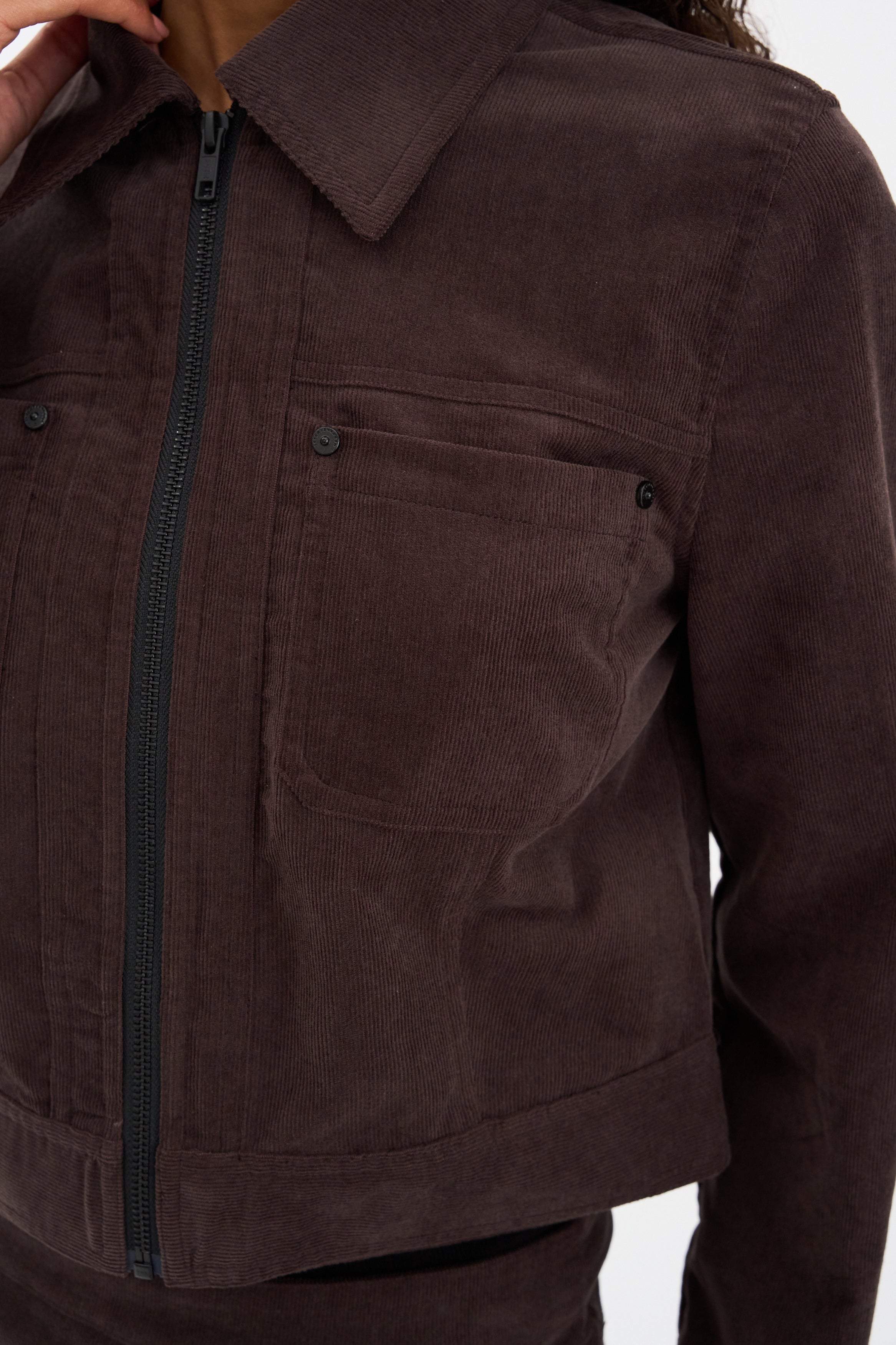 IVY Copenhagen IVY-Ann Charlotte Cord Zip Jacket Coats & Jackets 722 Expresso Brown