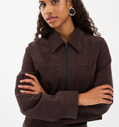 IVY Copenhagen IVY-Ann Charlotte Cord Zip Jacket Coats & Jackets 722 Expresso Brown