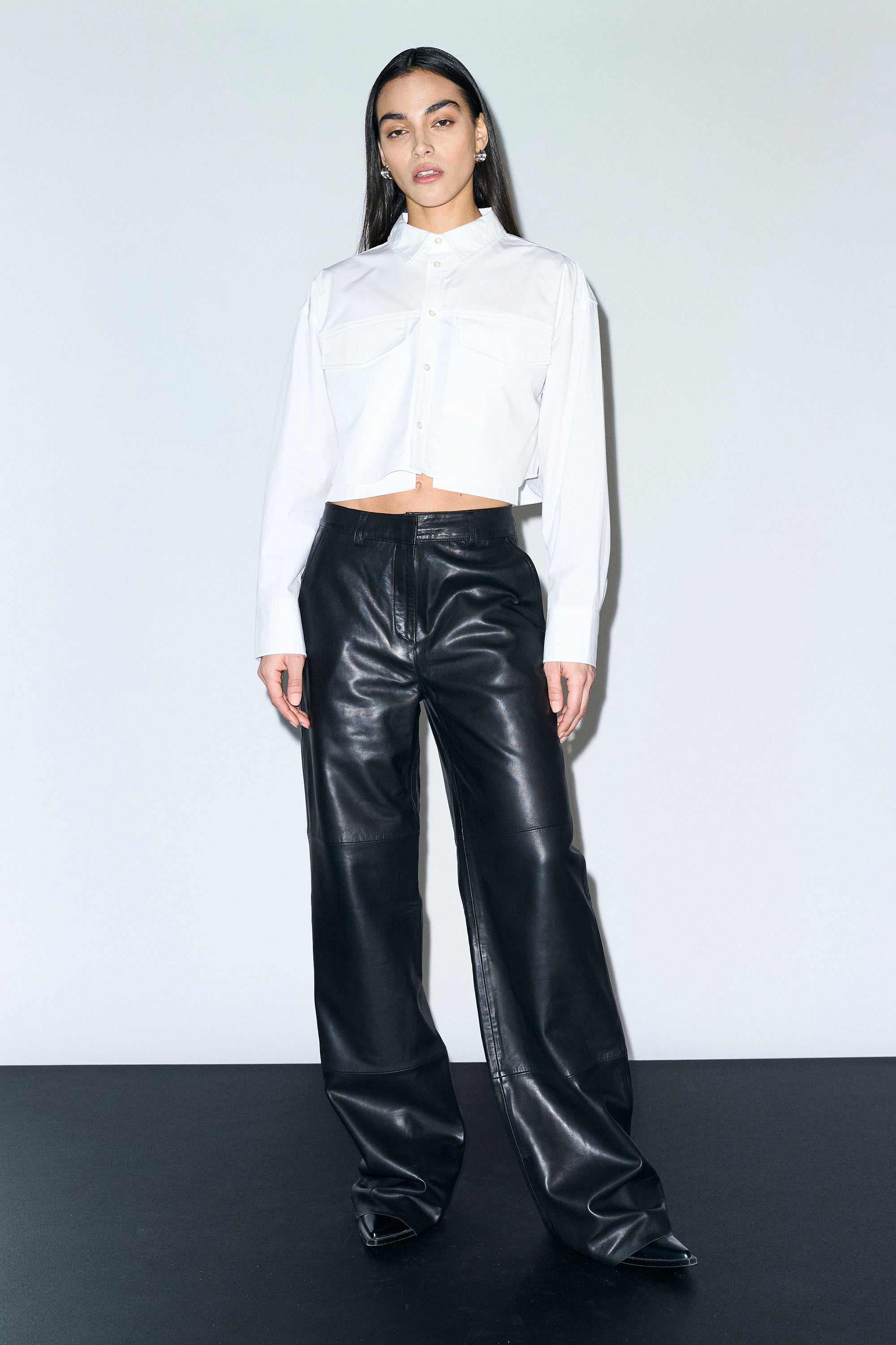 IVY Copenhagen IVY-Augusta French Leather Pant Jeans & Pants 9 Black