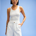 IVY Copenhagen IVY-Augusta French Shorts Optical White Jeans & Pants