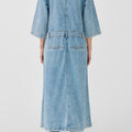 IVY Copenhagen IVY-Augusta Long Dress Wash Bedford Vintage Dresses 51 Denim Blue