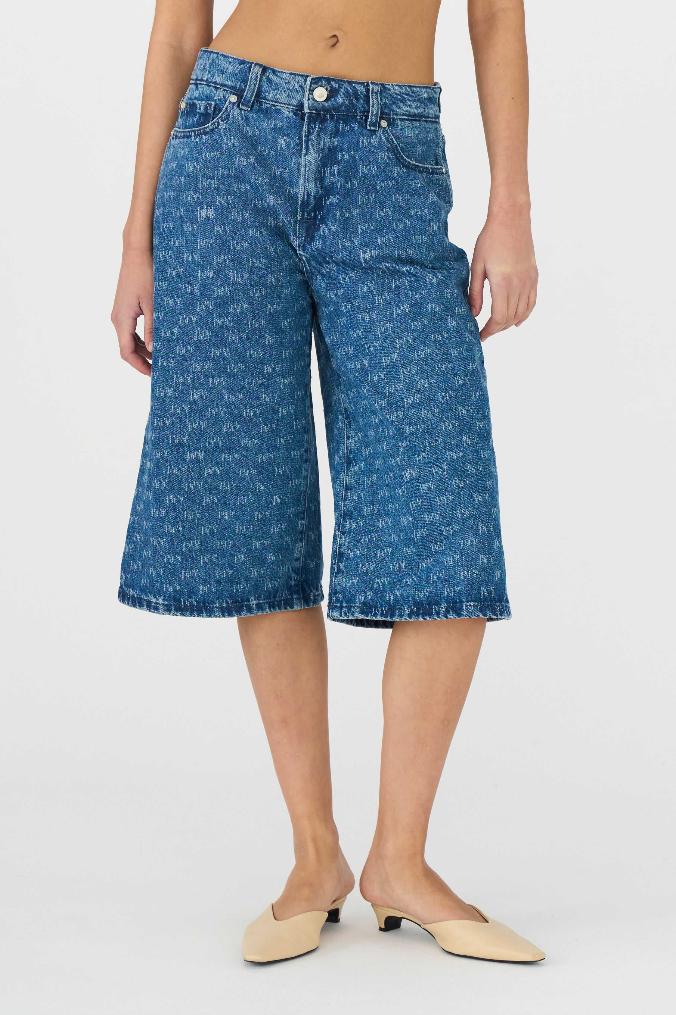 IVY Copenhagen IVY-Augusta Long Shorts Wash Punch Needle Jeans & Pants 51 Denim Blue