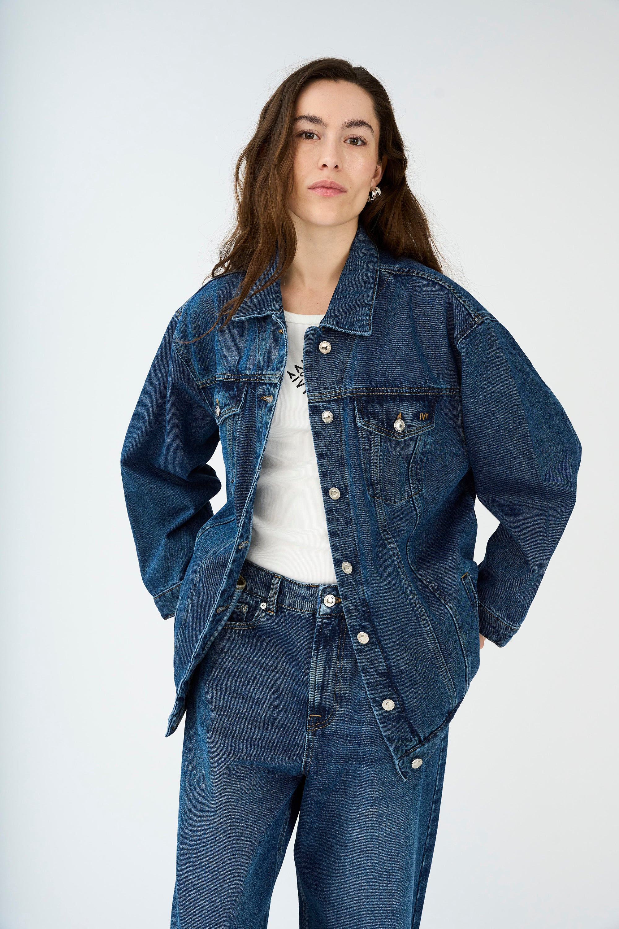 IVY Copenhagen IVY-Augusta Oversize Jacket Wash Waterford Coats & Jackets 51 Denim Blue
