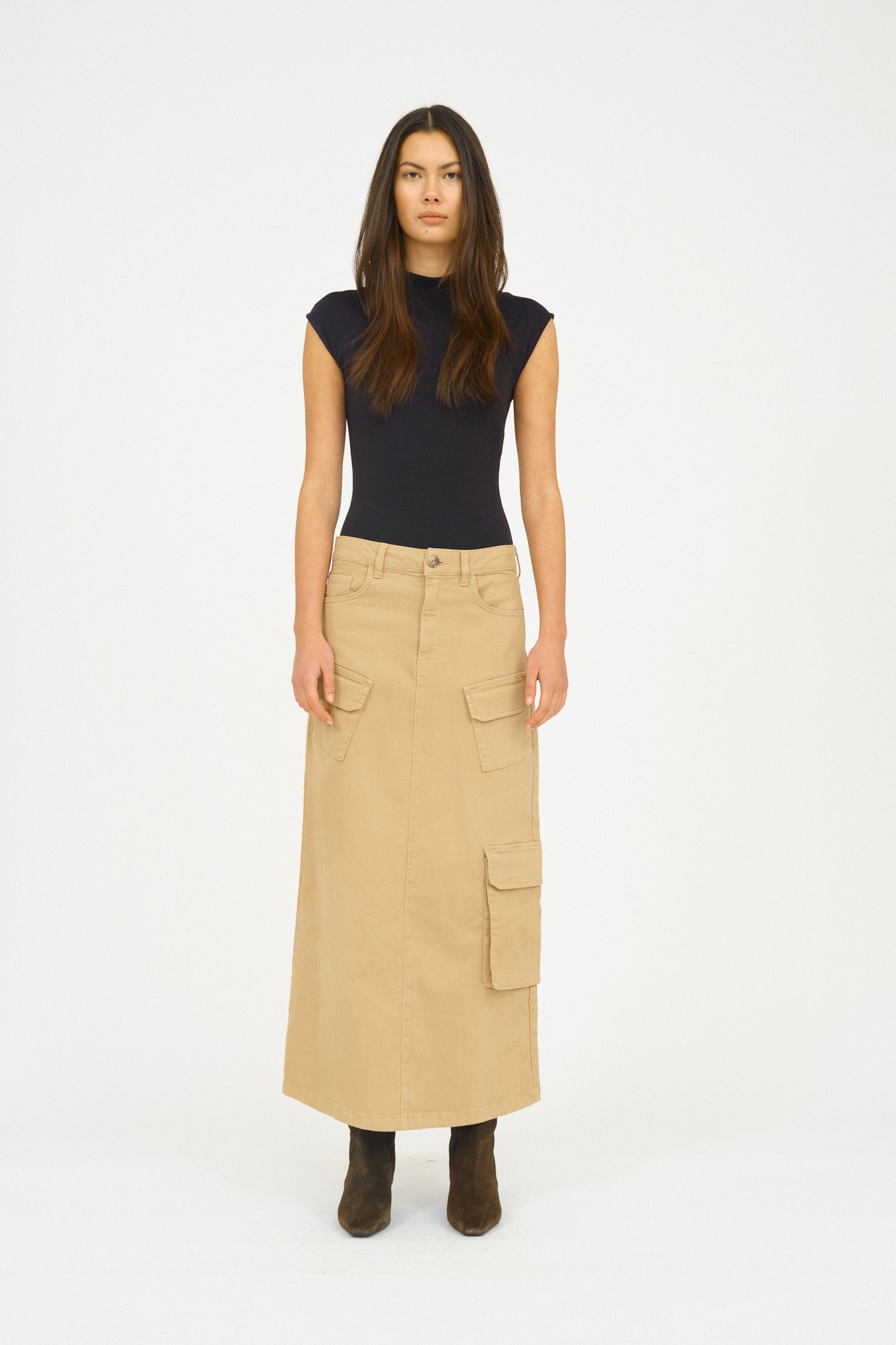 Khaki hotsell twill skirt