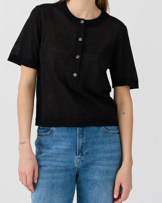 IVY Copenhagen IVY-Ava Placket Knit Knitwear 9 Black