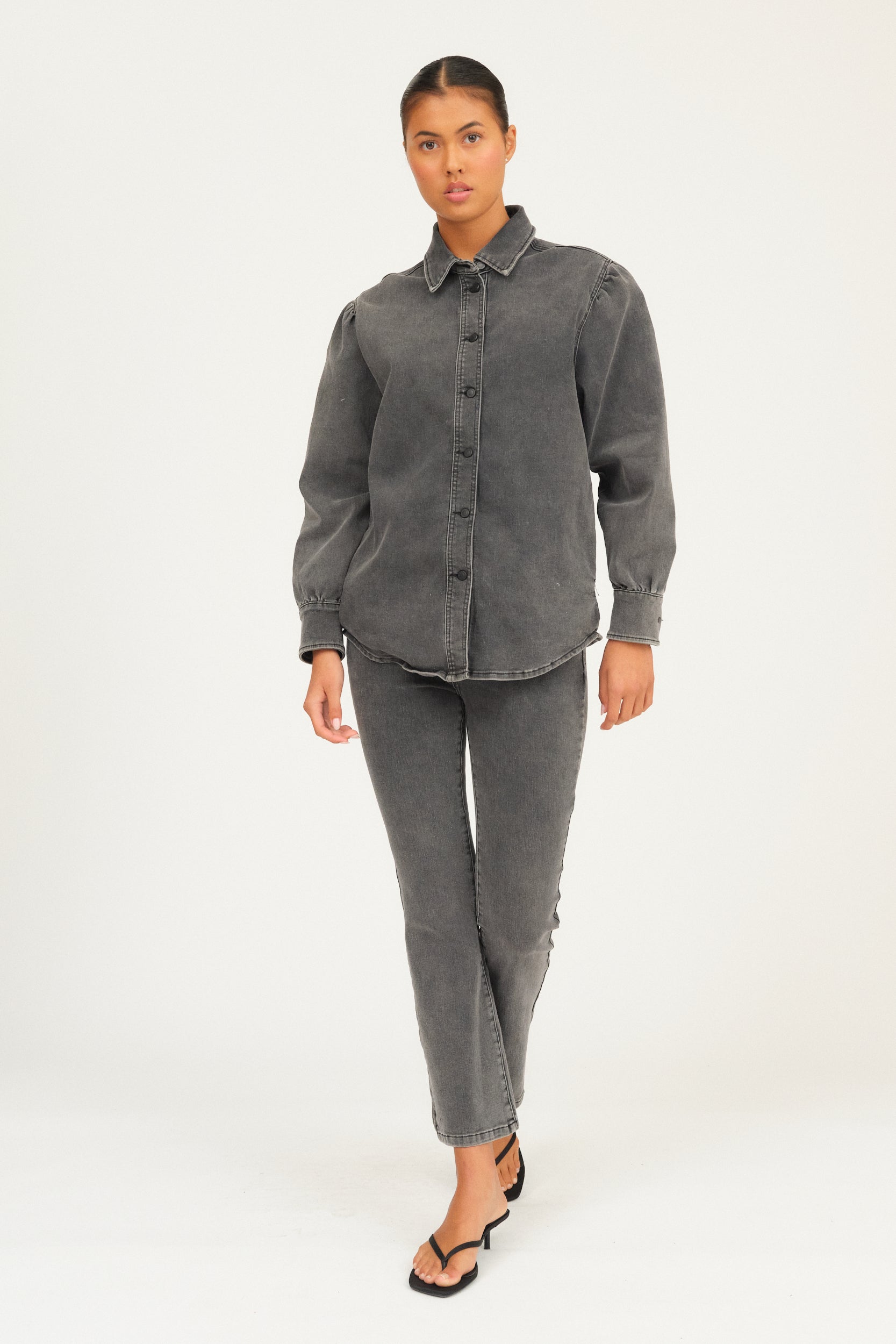 IVY Copenhagen IVY-Bria Shirt Jacket Wash Rock Glam Grey Shirts & Blouses 8 Grey