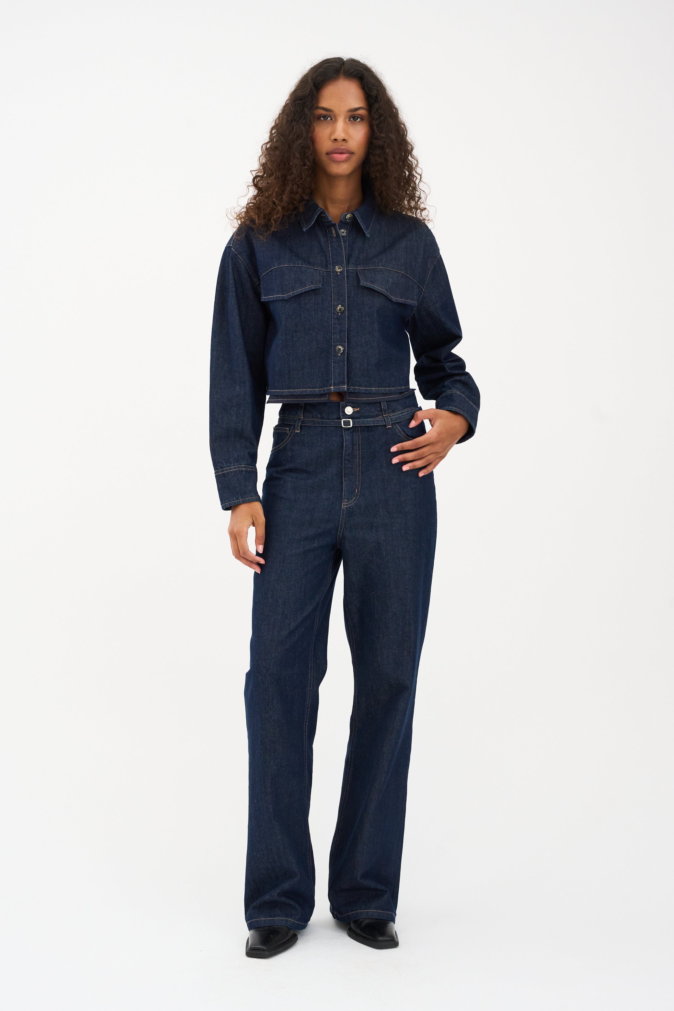 IVY Copenhagen IVY-Brooke Belted Jeans Wash Manhattan Rinse Jeans & Pants 510 Rinse Denim