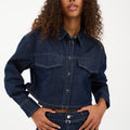 IVY Copenhagen IVY-Brooke Cropped Detail Denim Shirt Wash Manhattan Rinse Shirts & Blouses 510 Rinse Denim