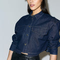 IVY Copenhagen IVY-Brooke Cropped Detail Denim Shirt Wash Manhattan Rinse Shirts & Blouses 510 Rinse Denim
