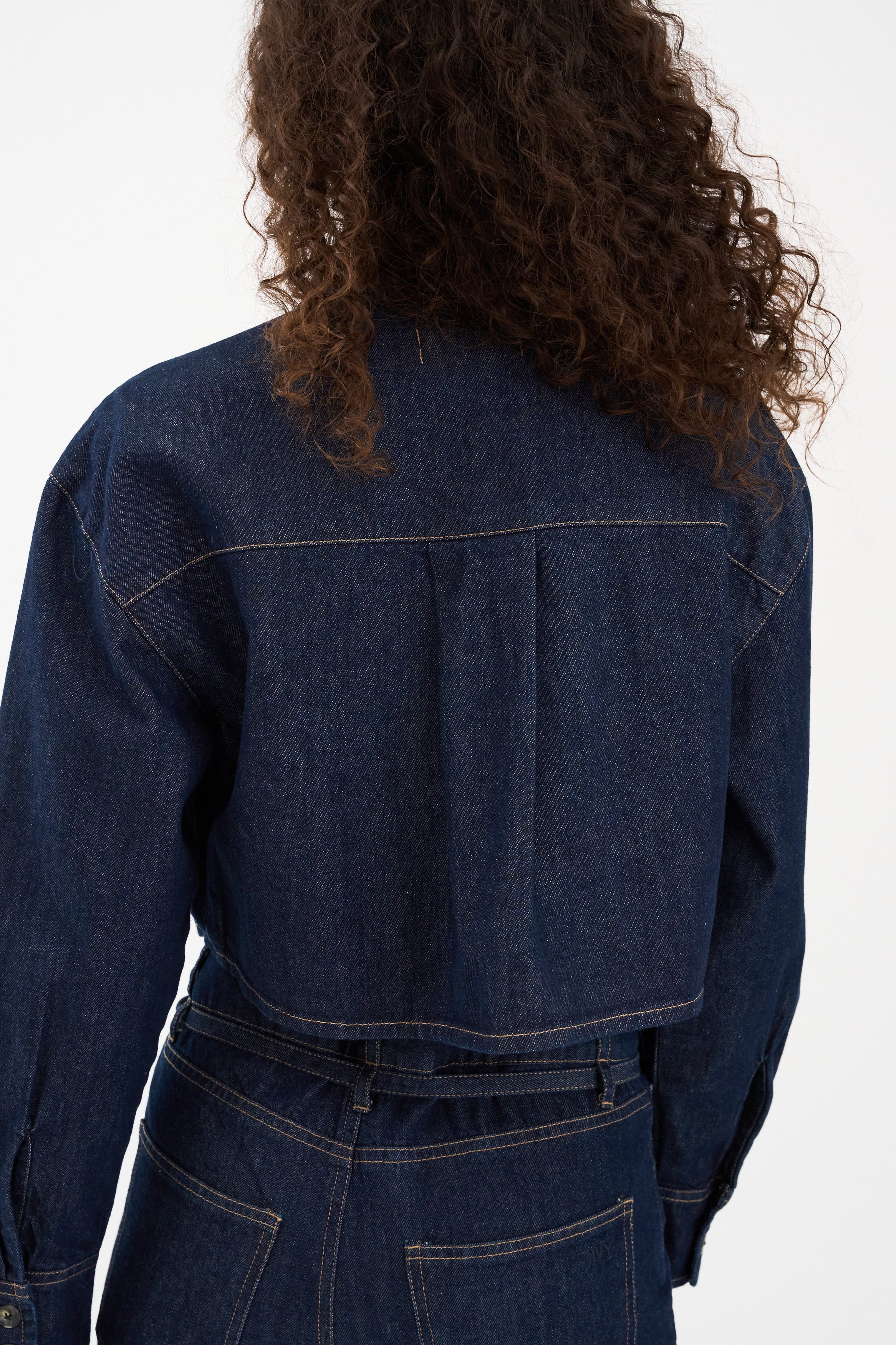 IVY Copenhagen IVY-Brooke Cropped Detail Denim Shirt Wash Manhattan Rinse Shirts & Blouses 510 Rinse Denim