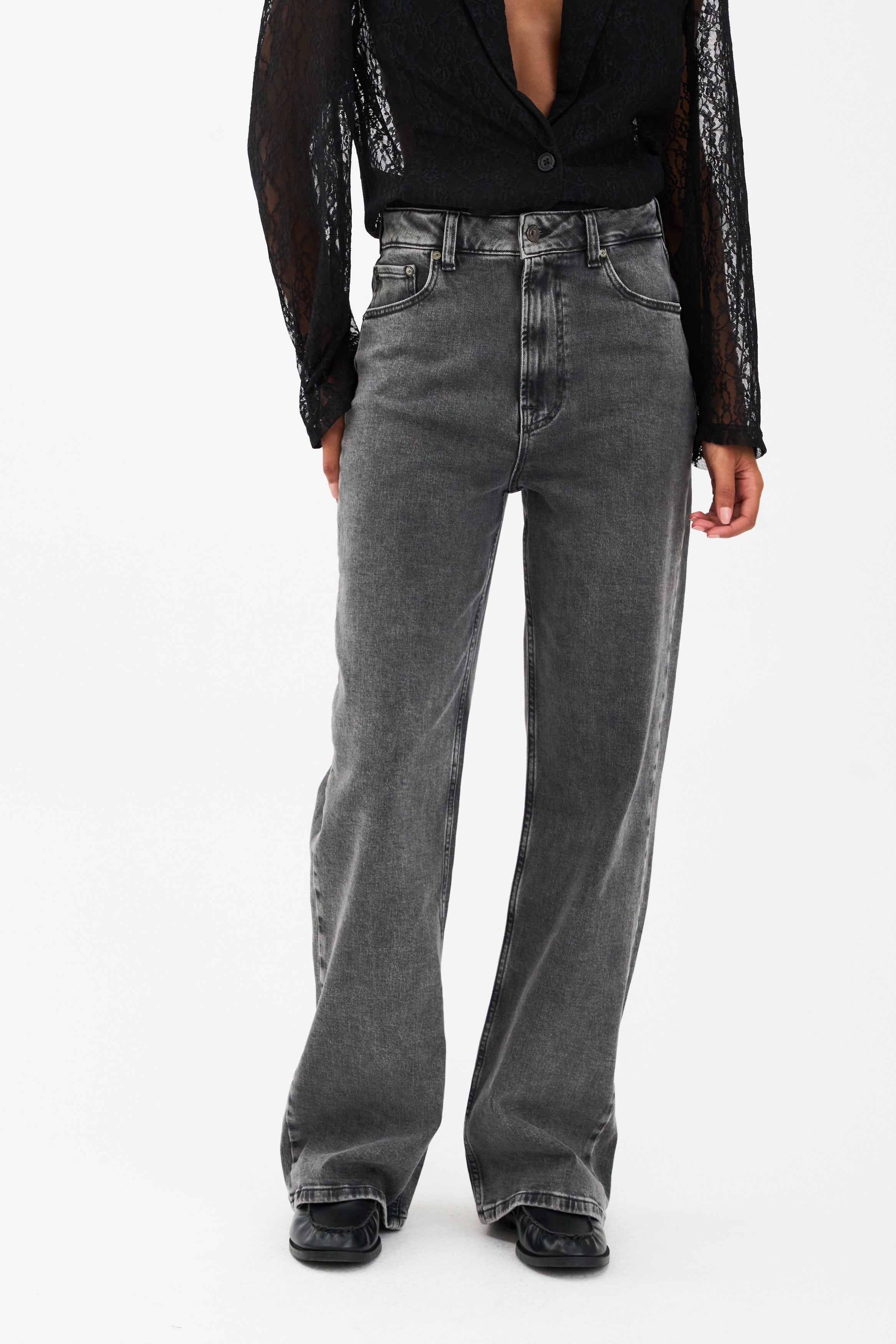 IVY Copenhagen IVY-Brooke Jeans Wash Faded Grey Cannes Jeans & Pants 8 Grey