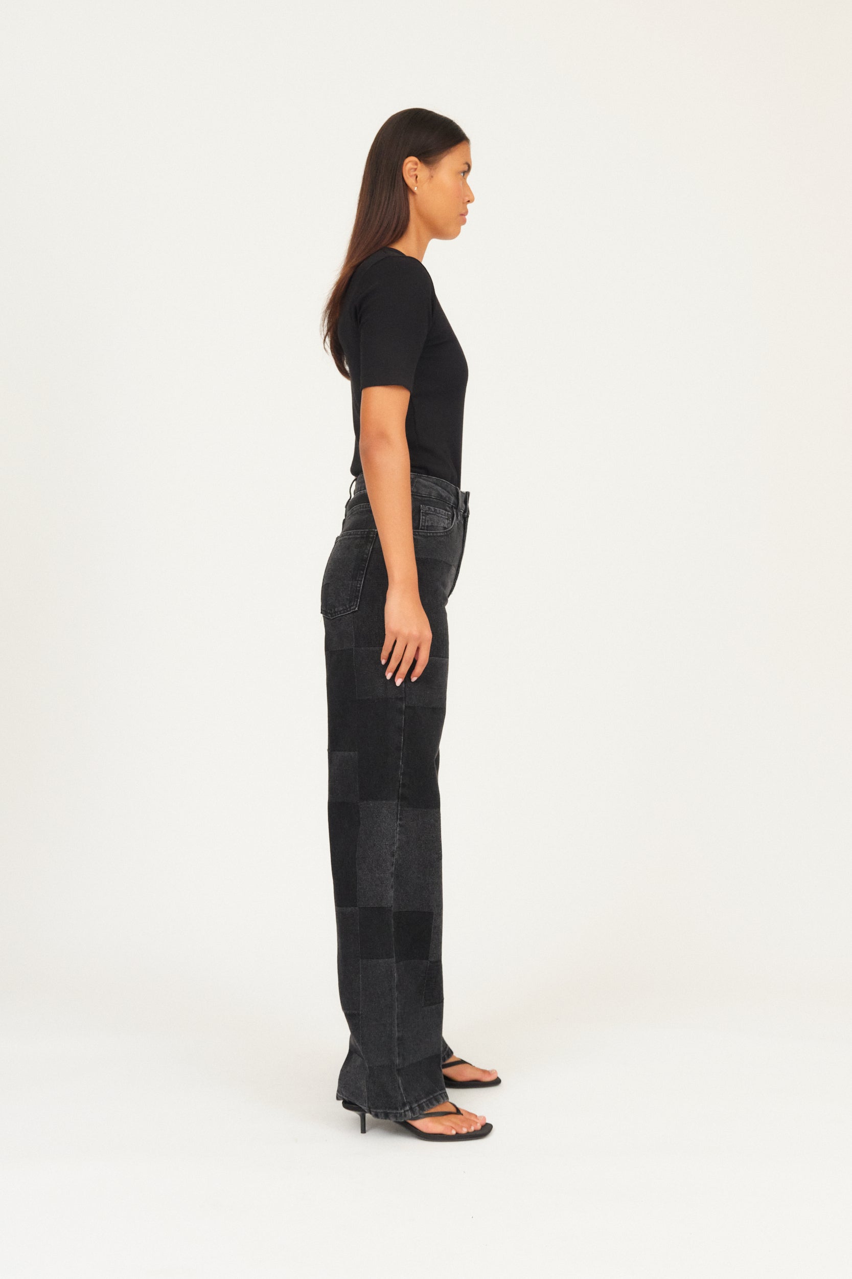 IVY Copenhagen IVY-Brooke Patchwork Jeans Wash Black Jeans & Pants