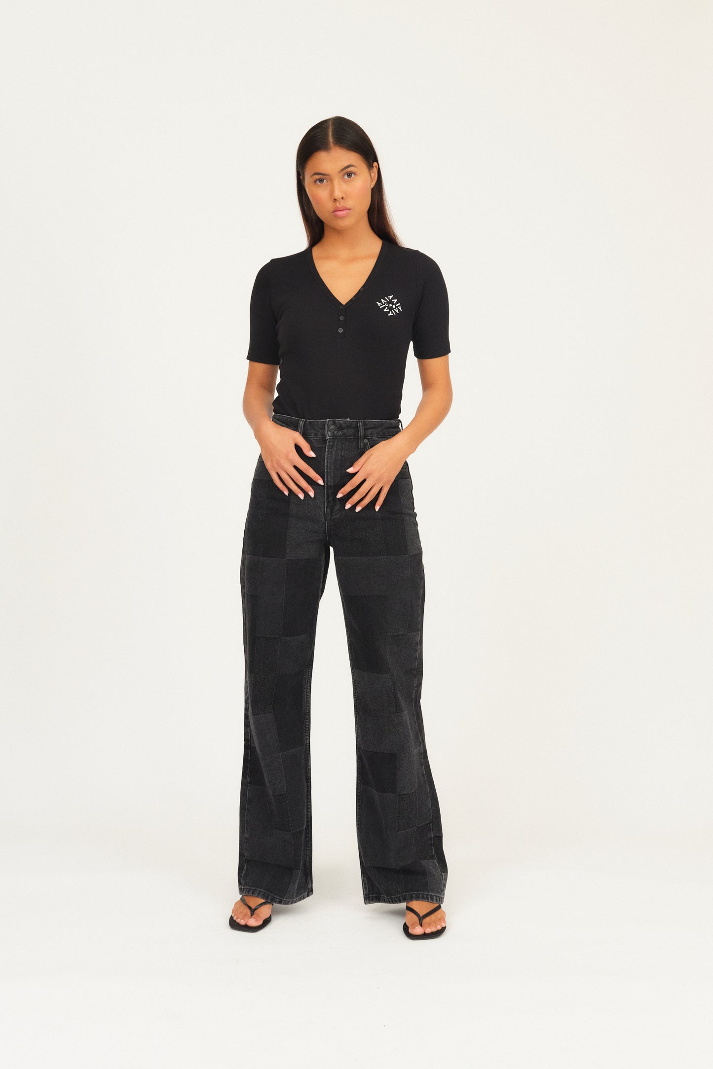 IVY Copenhagen IVY-Brooke Patchwork Jeans Wash Black Jeans & Pants 9 Black