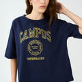IVY Copenhagen IVY-Campus Glitter Tee Tops & T-shirts 523 Deep Navy Blue
