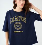 IVY Copenhagen IVY-Campus Glitter Tee Tops & T-shirts 523 Deep Navy Blue
