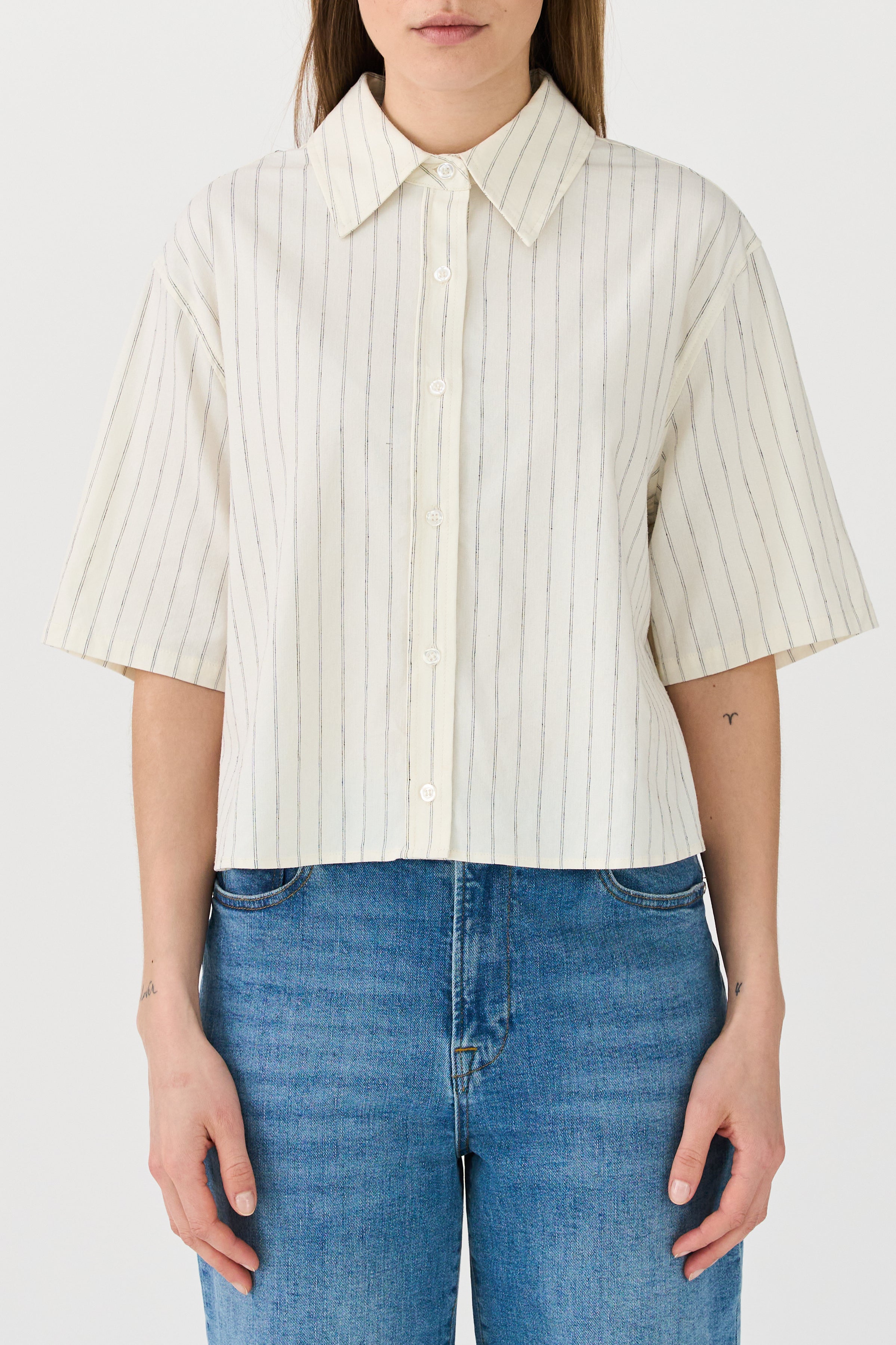 IVY Copenhagen IVY-Carina Oversize Shirt Shirts & Blouses 03 Ecru