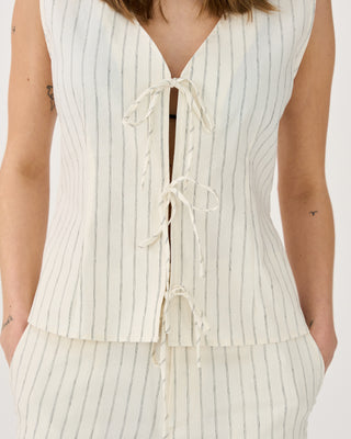 IVY Copenhagen IVY-Carina Tie Vest Shirts & Blouses 03 Ecru