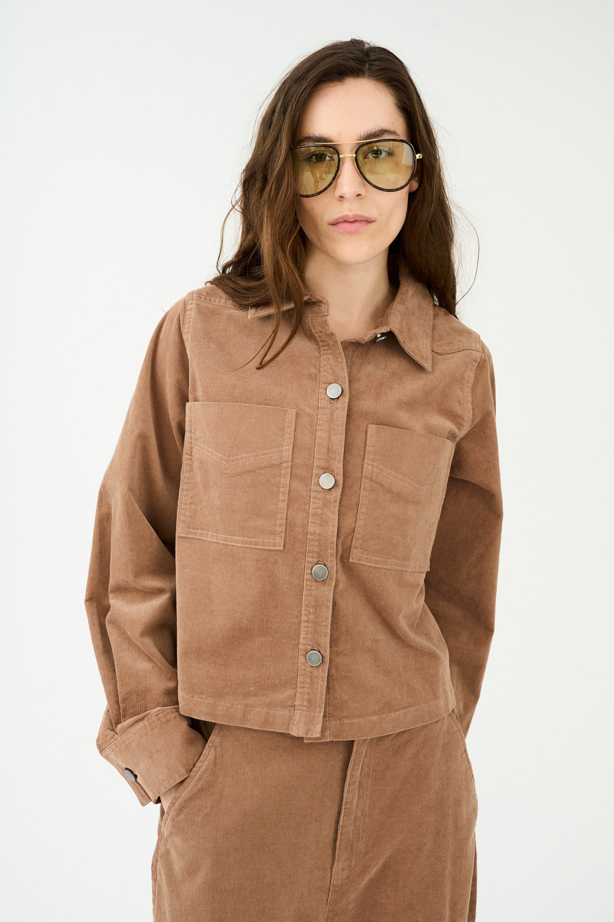IVY Copenhagen IVY-Corinne Corduroy Overshirt Coats & Jackets 790 Dark Desert