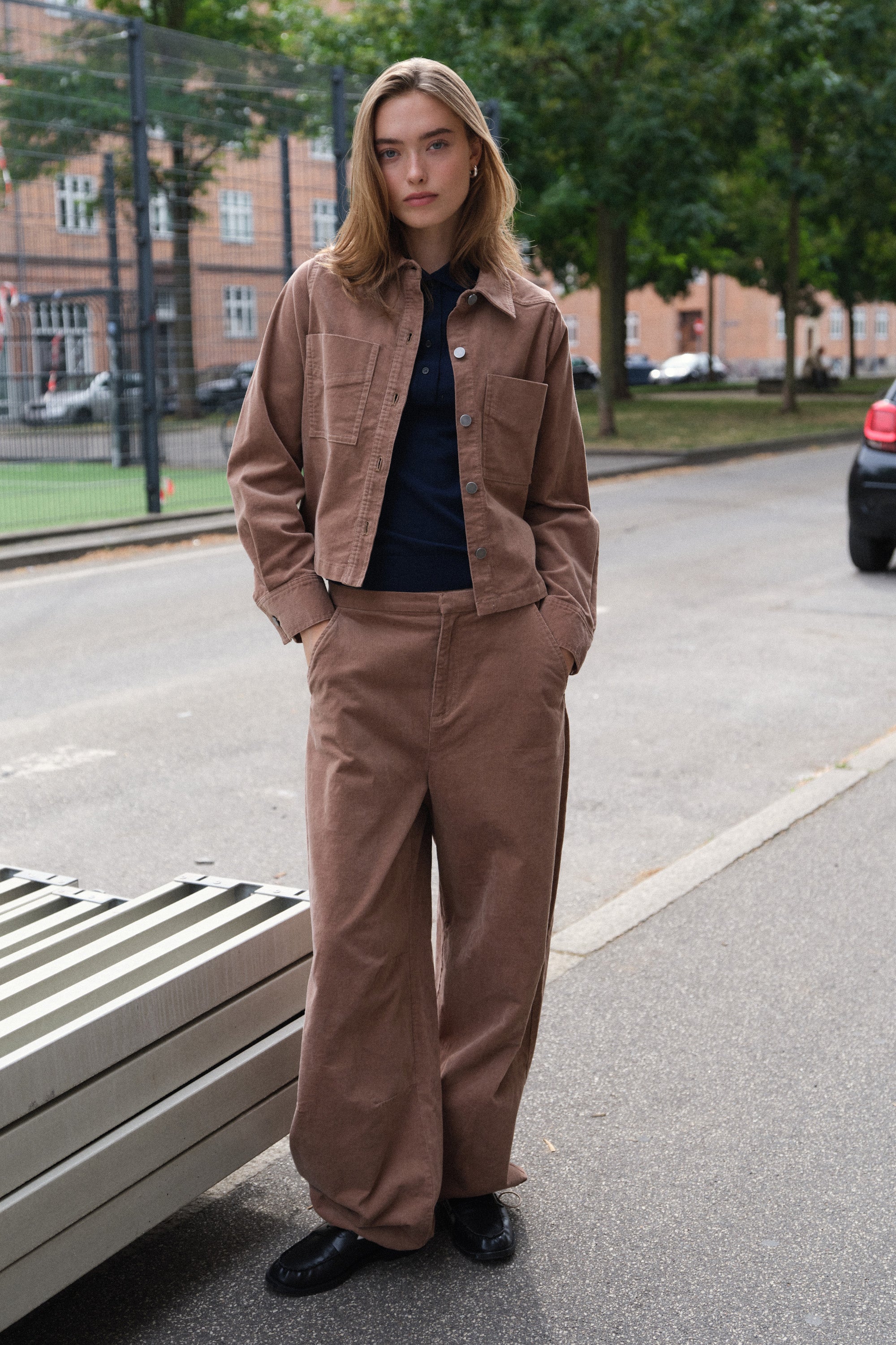 IVY Copenhagen IVY-Corinne Corduroy Parachute Pant Jeans & Pants 790 Dark Desert