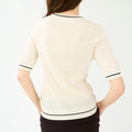 IVY Copenhagen IVY-Essex Contrast SS O-neck Knit Knitwear 03 Ecru