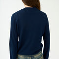 IVY Copenhagen IVY-Essex Regular LS V-neck Knit Knitwear 523 Deep Navy Blue