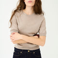 IVY Copenhagen IVY-Essex SS O-neck Knit Knitwear 745 Beige Melange