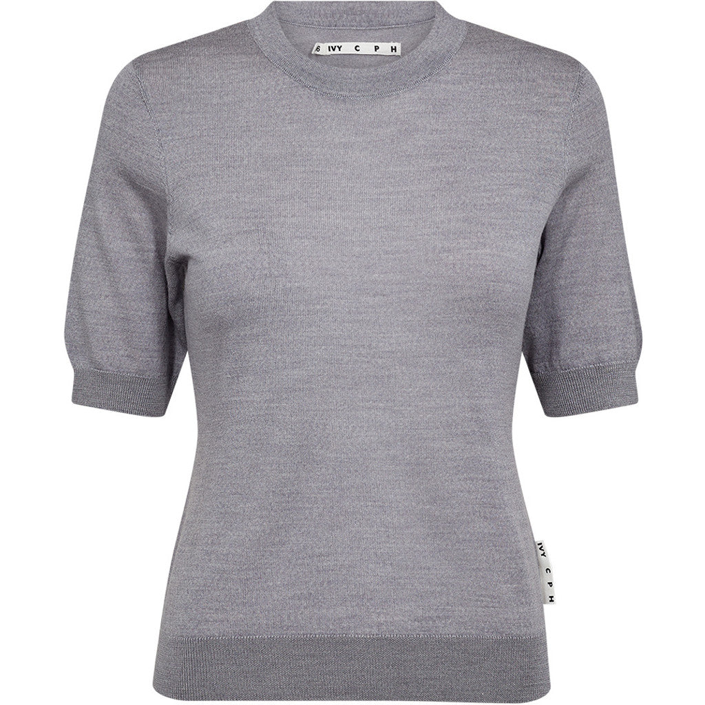 IVY Copenhagen IVY-Essex SS O-neck Knit Knitwear 812 Light Grey Melange