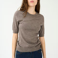 IVY Copenhagen IVY-Essex SS O-neck Knit Knitwear Brown Melange