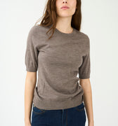 IVY Copenhagen IVY-Essex SS O-neck Knit Knitwear Brown Melange