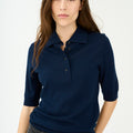 IVY Copenhagen IVY-Essex SS Polo Knit Knitwear 523 Deep Navy Blue