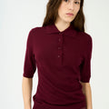 IVY Copenhagen IVY-Essex SS Polo Knit Knitwear Burgundy