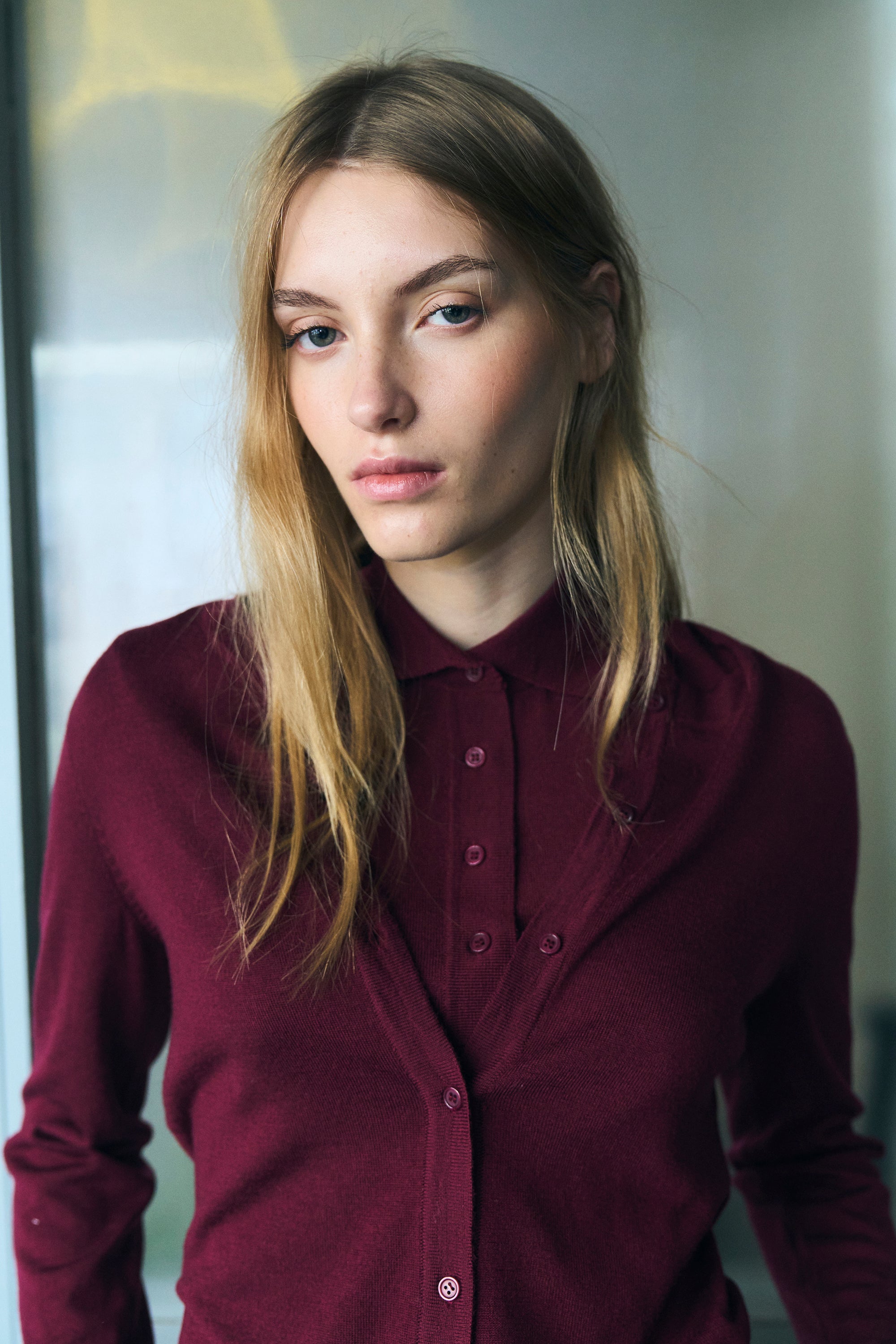 IVY Copenhagen IVY-Essex SS Polo Knit Knitwear Burgundy