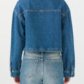 IVY Copenhagen IVY-Heaven Collarless Drop Jacket Wash Jaca Coats & Jackets 51 Denim Blue