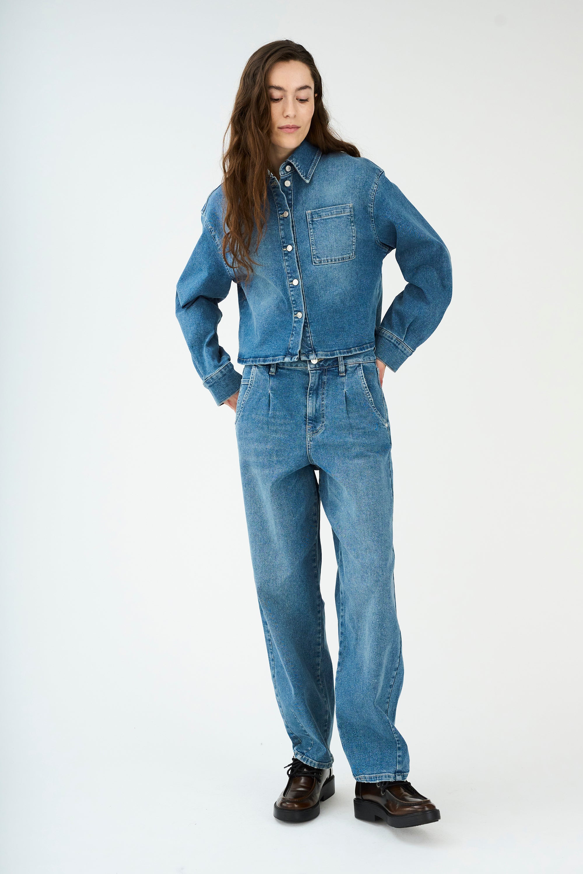 IVY Copenhagen IVY-Heaven Cropped Jeans Wash Tribeca Jeans & Pants 51 Denim Blue