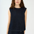 IVY Copenhagen IVY-Heaven Cross Back Top Wash Hong Kong Rinse Shirts & Blouses 51 Denim Blue