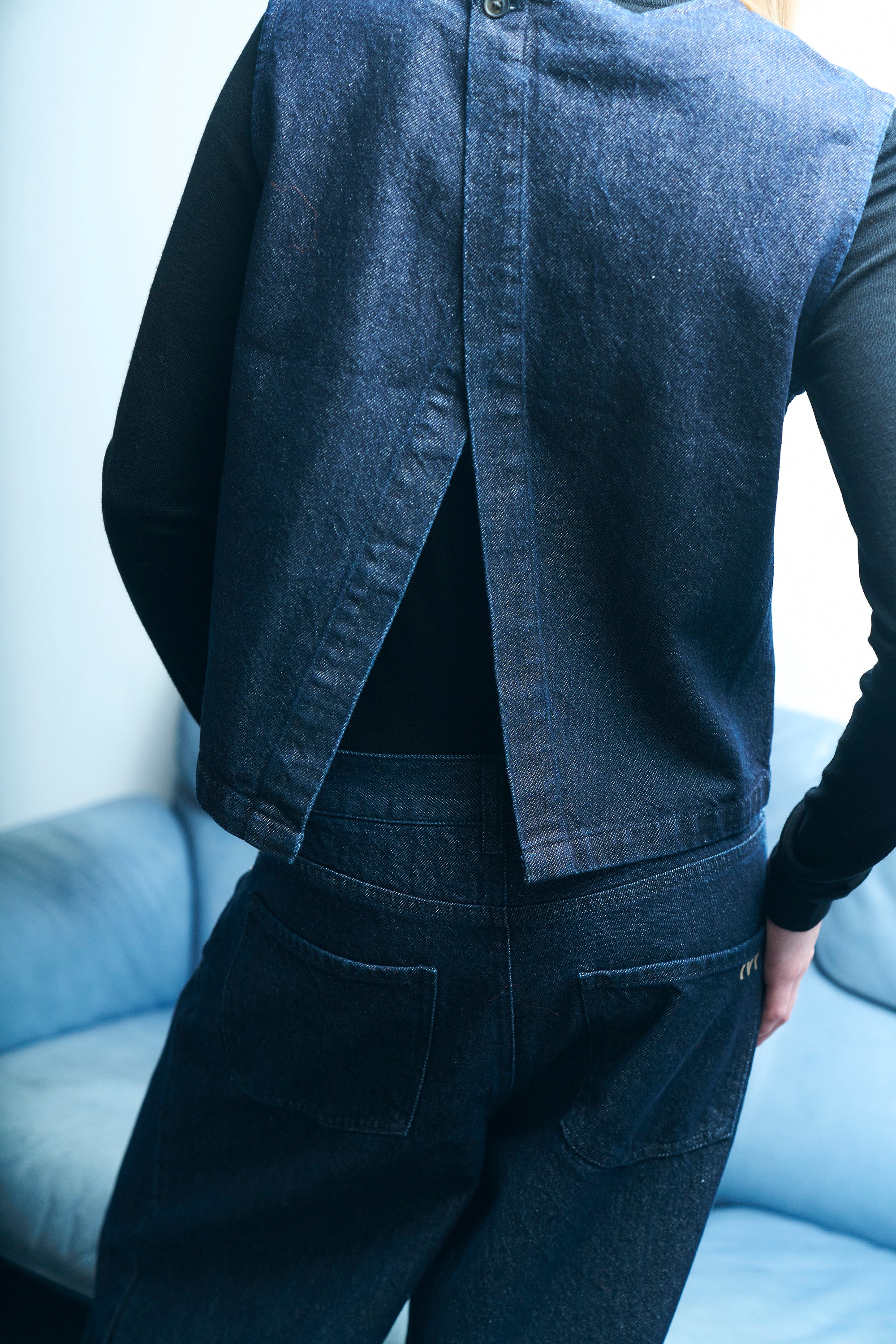 IVY Copenhagen IVY-Heaven Cross Back Top Wash Hong Kong Rinse Shirts & Blouses 51 Denim Blue