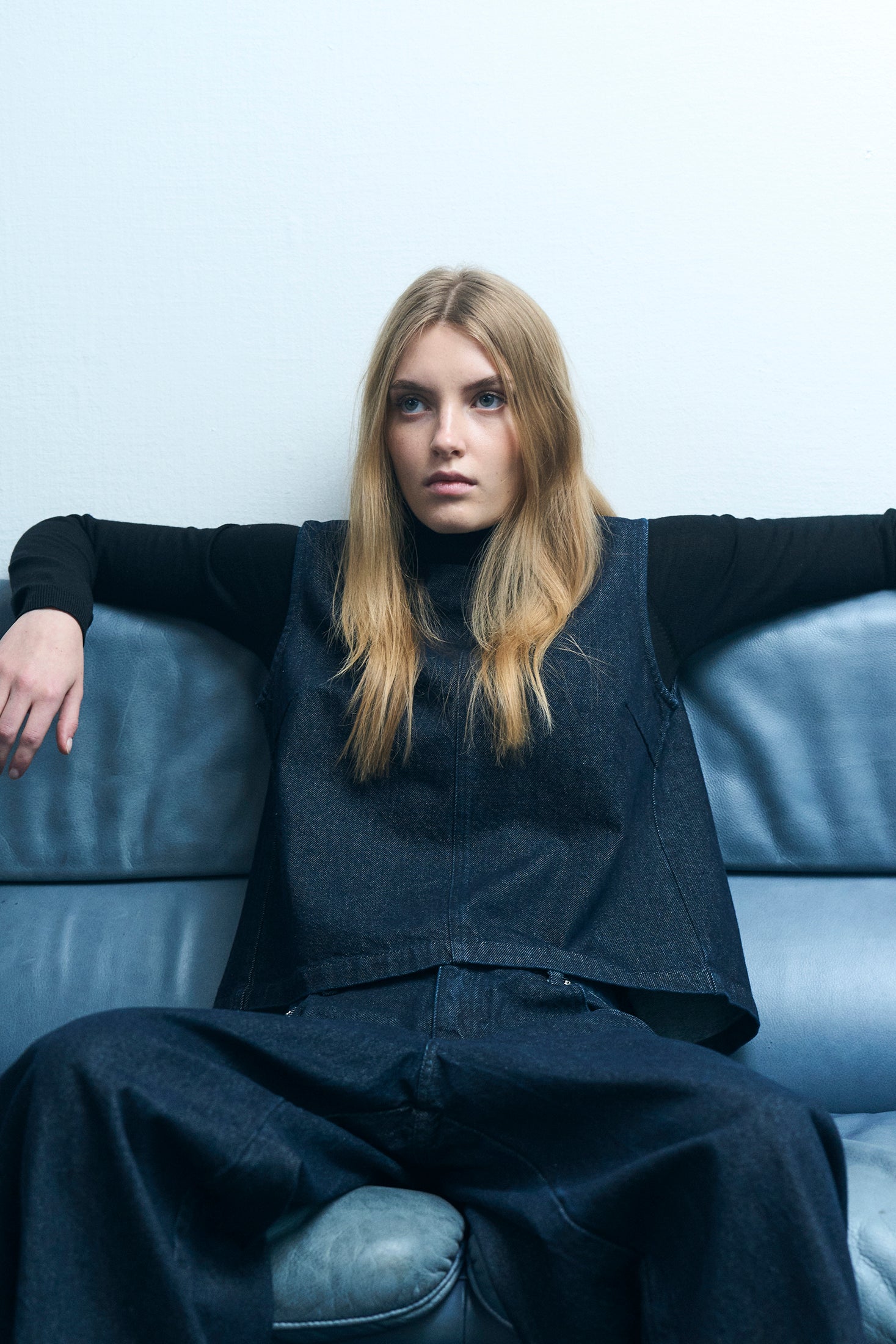 IVY Copenhagen IVY-Heaven Cross Back Top Wash Hong Kong Rinse Shirts & Blouses 51 Denim Blue