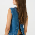 IVY Copenhagen IVY-Heaven Cross Back Top Wash Jaca Shirts & Blouses 51 Denim Blue