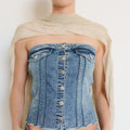 IVY Copenhagen IVY-Janice Corsage Top Wash Lunel Shirts & Blouses 51 Denim Blue